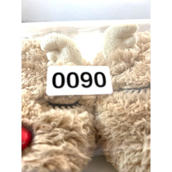 Dearfoams Girls Slippers Christmas Reindeer Tan/Red Size 2-3 - Picture 9 of 9